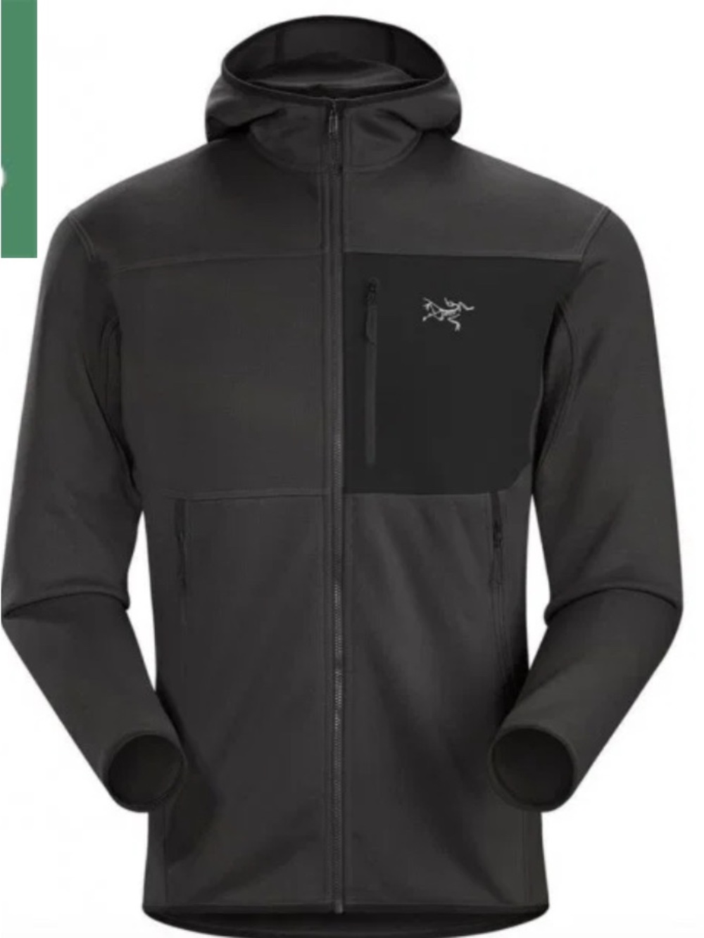 [Arc'teryx] Men's Black Fortrez Hoody Softshell Jacket with Chest Zip Medium
